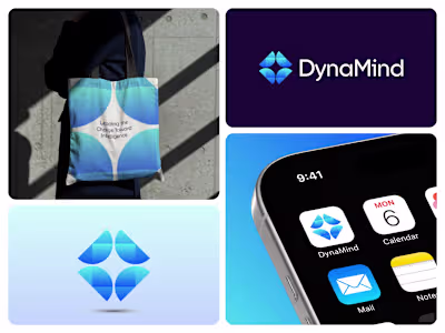 DynaMind - technology, saas, ai logo design