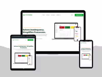 Monates Landing Page | Web Design