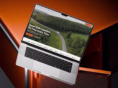 B2B Logistics Landing Page Design