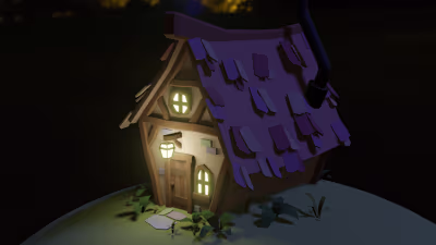Blender 3D Low Poly Cottage Hut