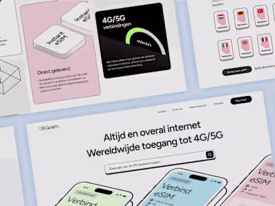 Landingpage & branding for eSIM provider
