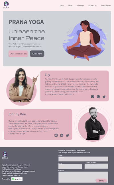 A Yoga and wellness Website Design on Behance