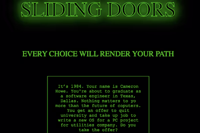 Sliding Doors - Create Your Own Adventure Game