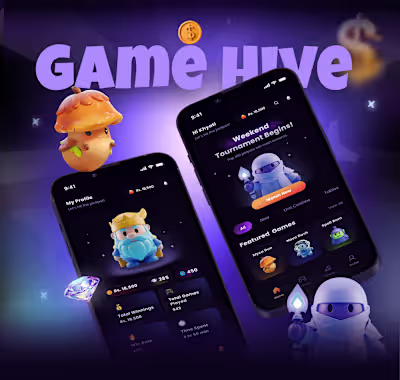 Game Hive – Gaming Platform UI/UX Design
