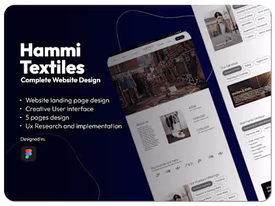 Textile Website design