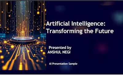 Designed a high-impact presentation on