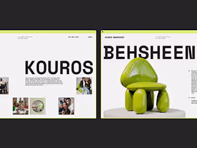 Awarded Kouros Maghsoudi UI/UX Design