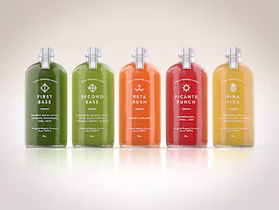 Juice Line - Clean Packshot Render for Organic Product Launch