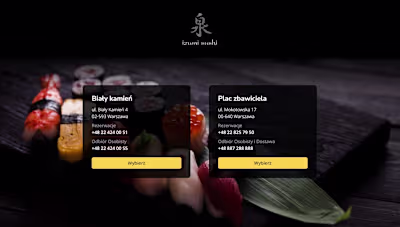 Izumi Sushi Website Design