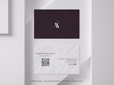 Minimal Business Card Design on Behance