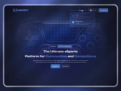 Esports SaaS Website