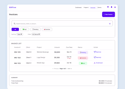 Doesn't just create invoices for you but also tracks your in...