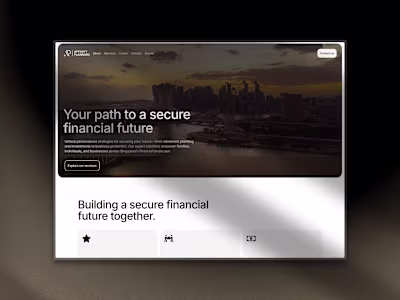 Financial Planning & Wealth Management Singapore Landing Page