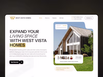 West Vista Homes – Real Estate Landing Page