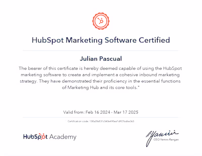 HubSpot Software Certified