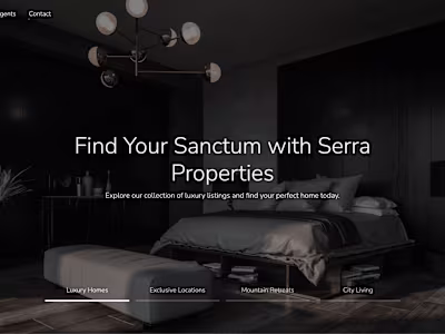 Luxury Landing Page for Upscale Real Estate
