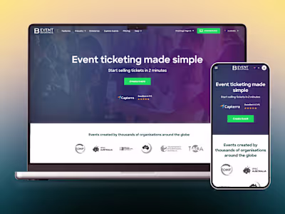 EventBookings Website Redesign