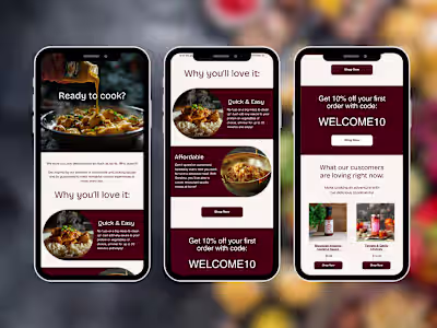 Klaviyo welcome email series for a food retailer