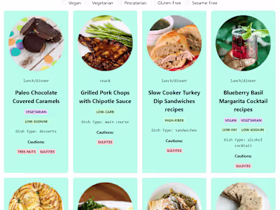 Recipes Management React App