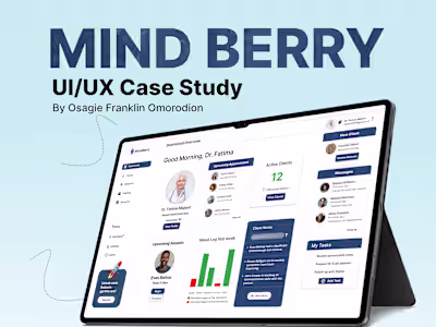 Mind Berry Mental Wellness SaaS Dashboard