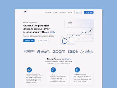  Landing Page for Boost CRM