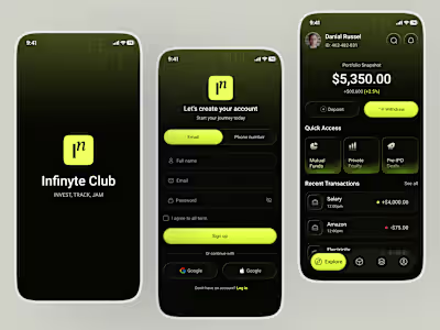 Investment Portfolio Tracker Mobile App