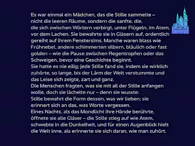 Das Mädchen, das die Stille sammelte