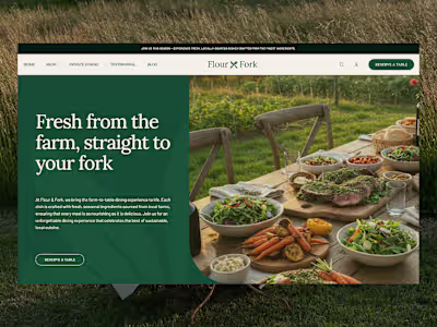 Farm-to-Table Experience, Designed for the Web