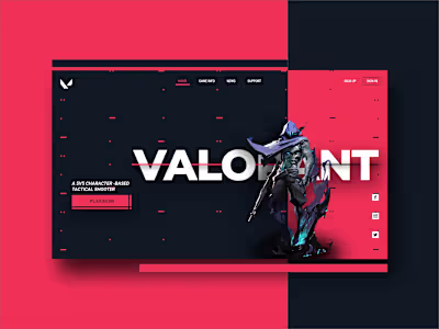 Valorant home page - Concept Design