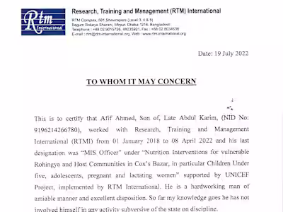 Finance and Admin Officer