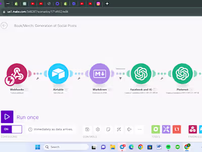 AI Social Media Automation for an Author's Company