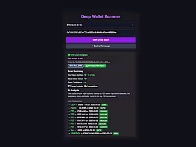 LostCryptoHelp – Web3 Wallet Scanner & Risk Dashboard