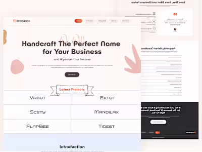 Brandrobe Landing Page