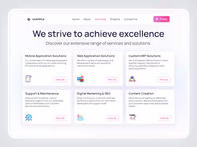 Service App UI – Mobile Concept Design