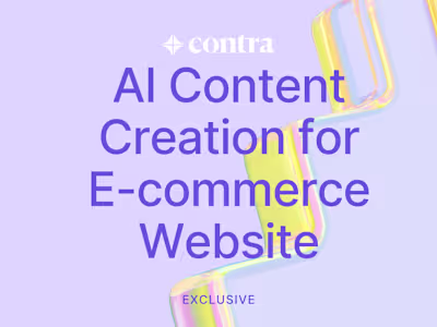 AI Content Creation for E-commerce Website