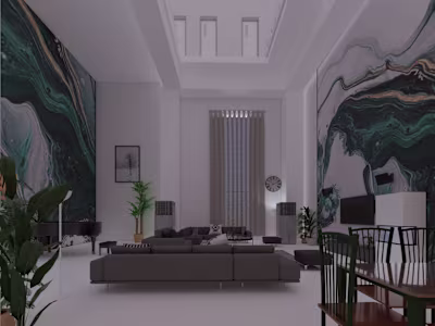 This interior design explores contemporary