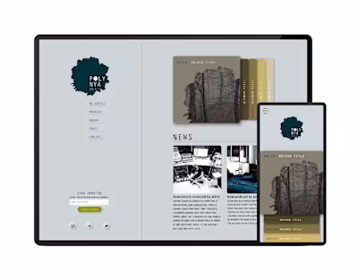Responsive Web Design for Music Label