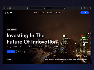 Hey! I Recently designed this investment firm website design...