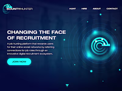 Website For The Recruitment Platform "Bounty Hunter World"