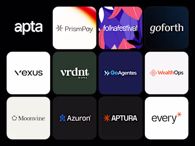 A few of the logos we’ve proudly crafted at Apta.