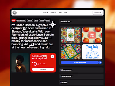 Bio-link design concept for graphic designer