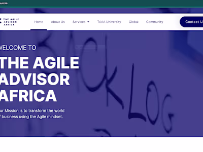 Agile Advisor Africa Website