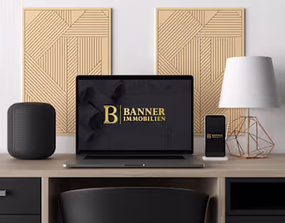 Logo design & Brand indentity - "BANNER IMMOBILIEN"