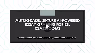 AutoGrade: AI-Powered Essay Grading System