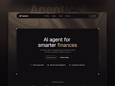 Framer Fintech website development