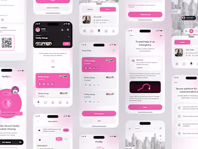 FamilyGo – Smart & Secure Family Communication UI