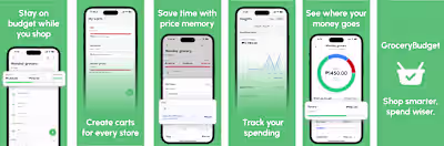 Appstore screenshots for my personal project #GroceryBudget ...