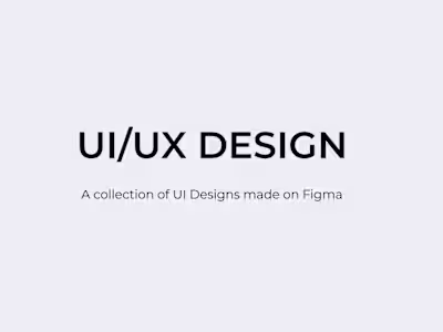 UI/UX Designs (Web)