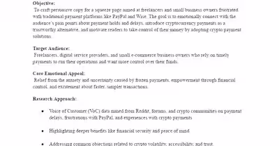 Squeeze Page Copy for Crypto Payment Alternative