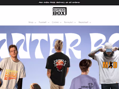 Banter Box - Sports Apparels & Accessories Ecommerce Store